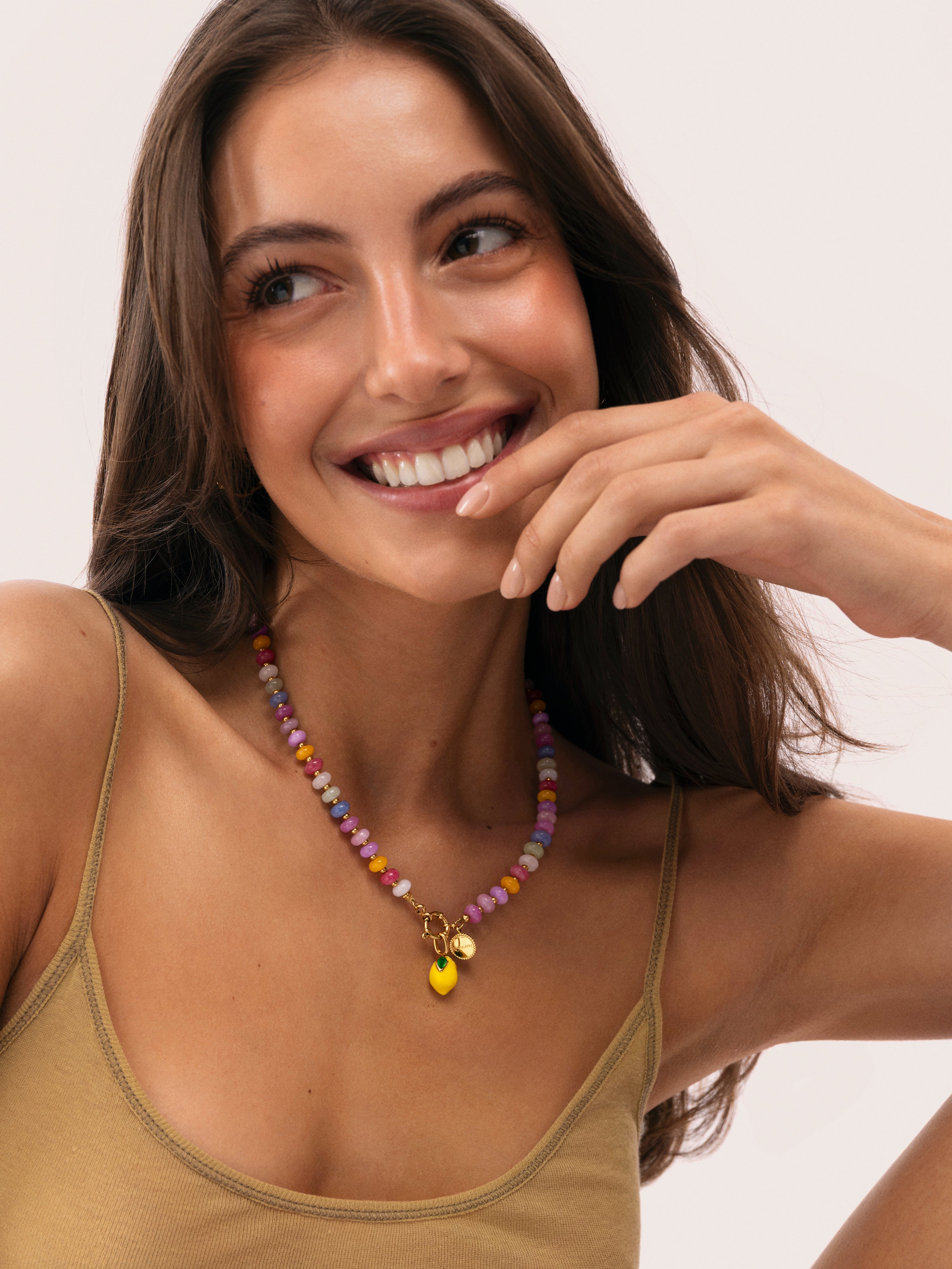 Collier Bali Stones Acier Plaqué Or