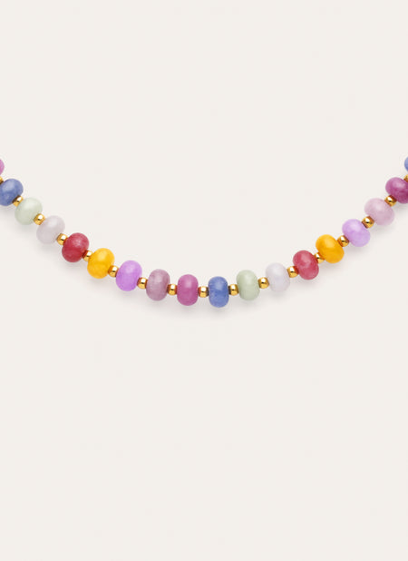 Collier Bali Stones Acier Plaqué Or