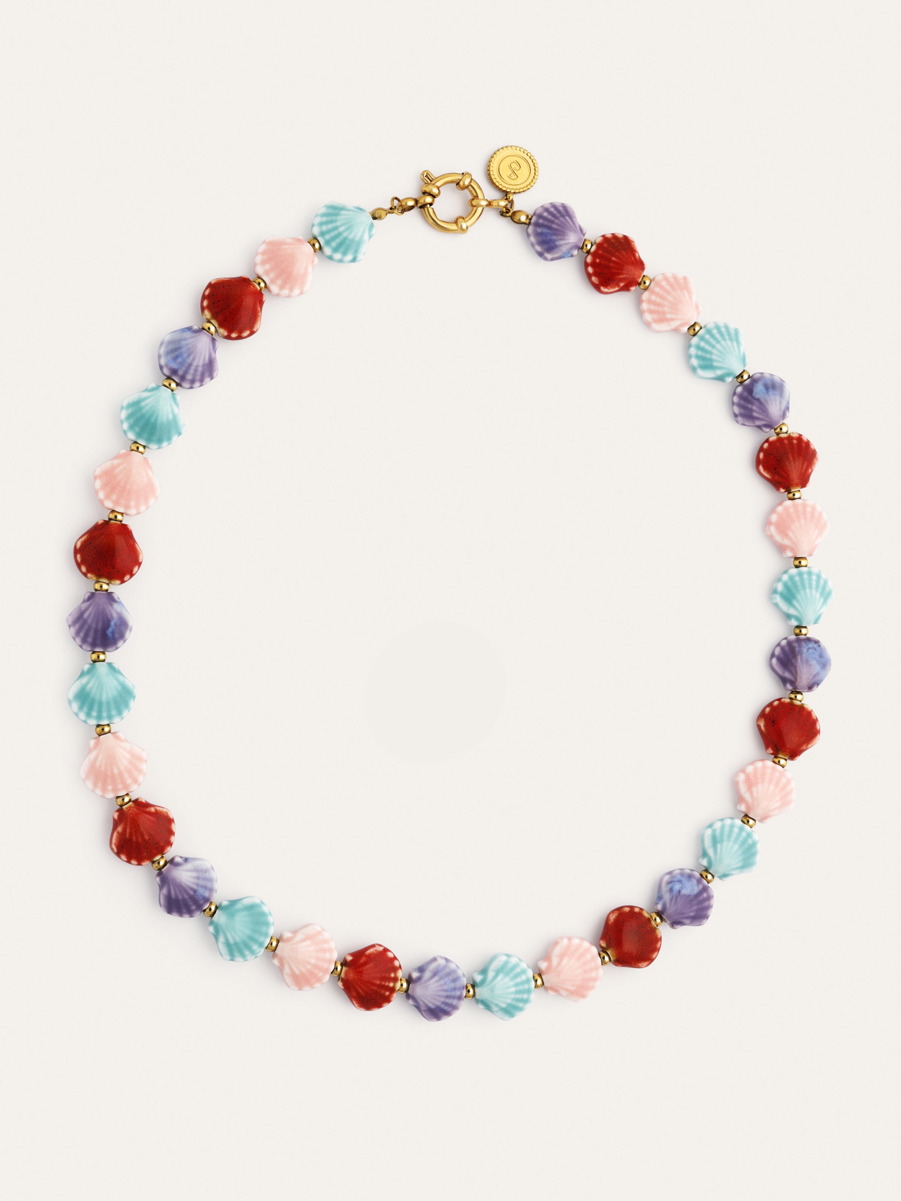 Collier Begur Coquillages Acier Plaqué Or