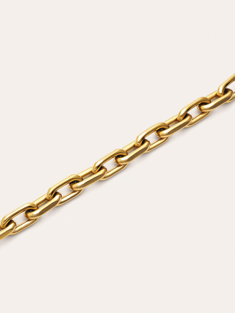 Collar Big Link Acero Baño Oro