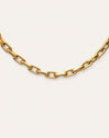 Collar Big Link Acero Baño Oro