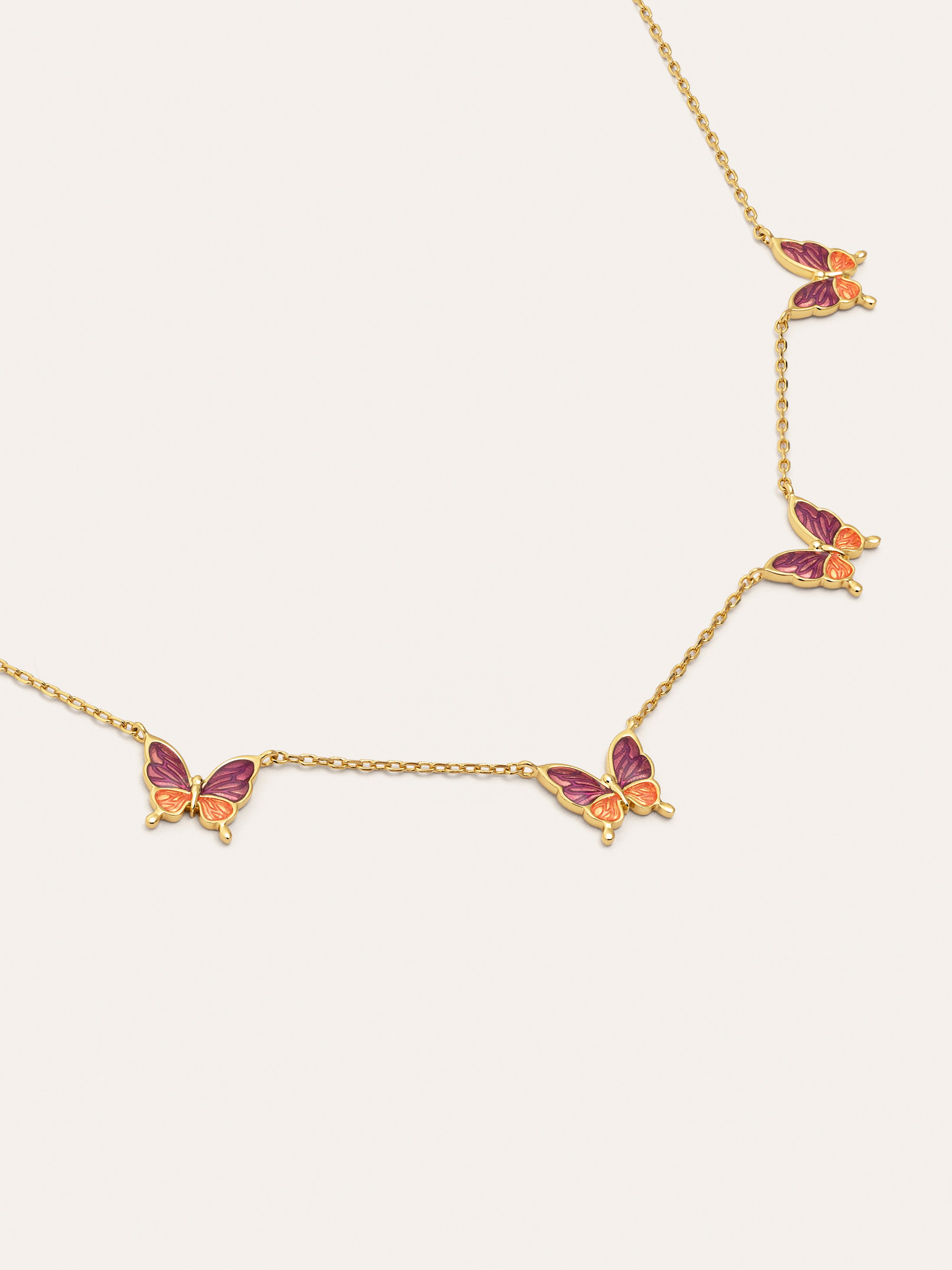 Collar Butterfly Baño Oro