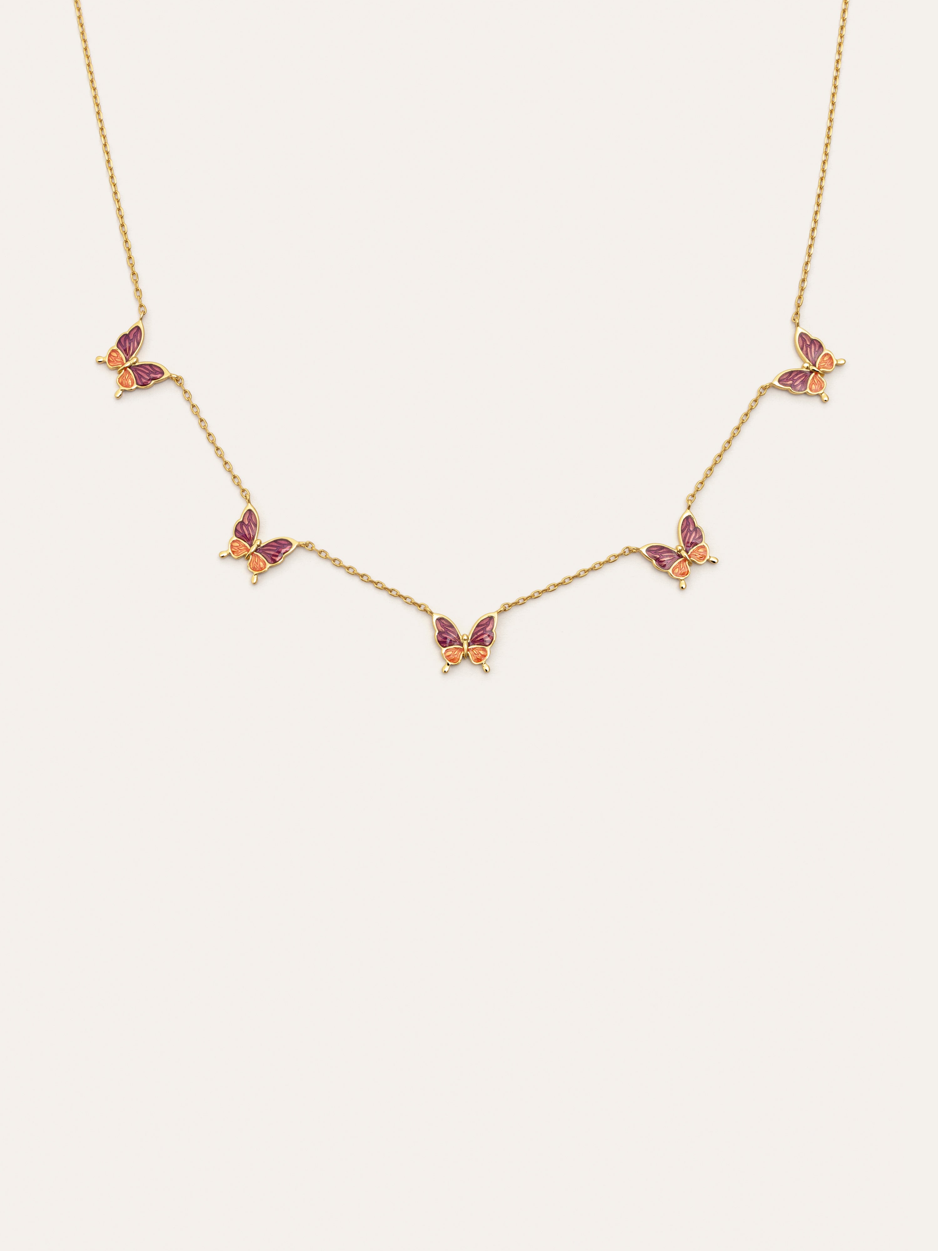 Collar Butterfly Baño Oro