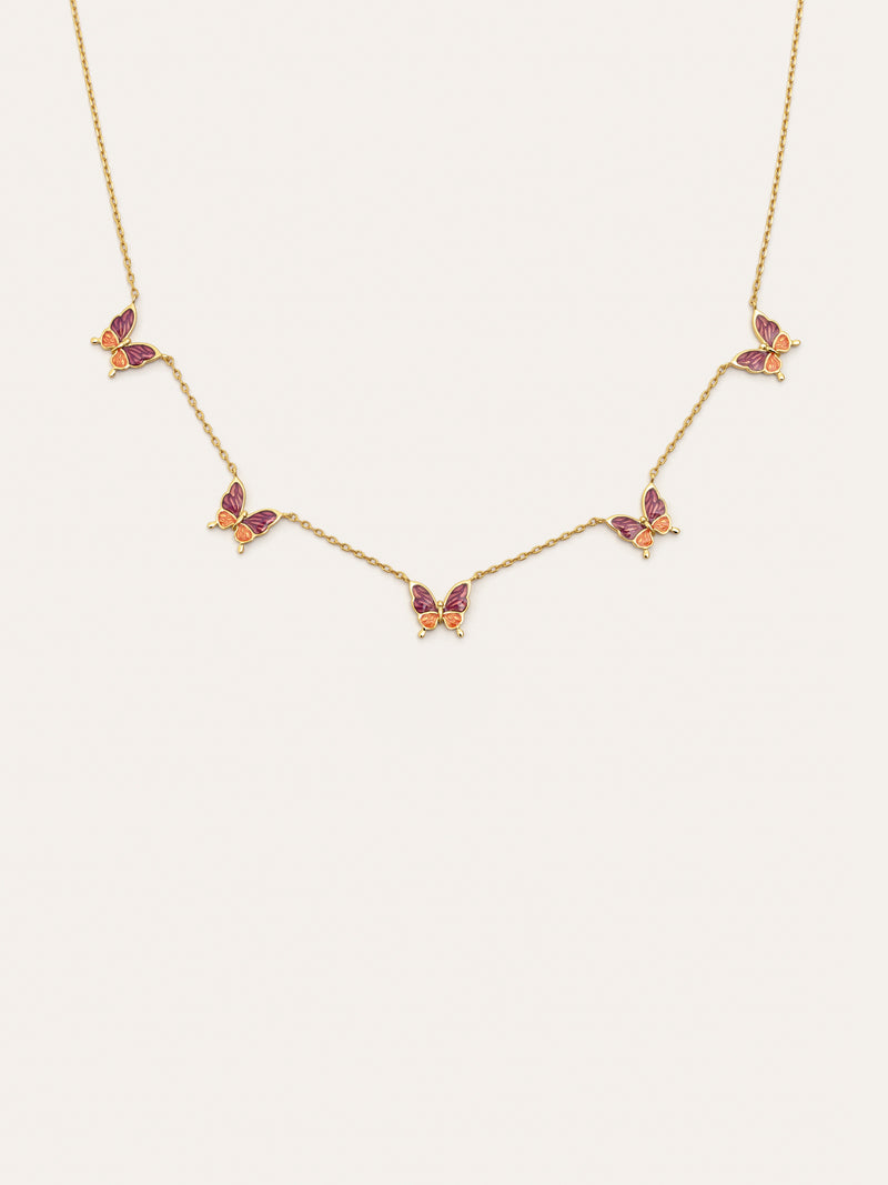 Collar Butterfly Baño Oro