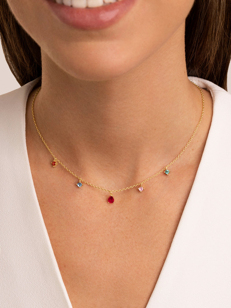 Cascade Colors Necklace, 18kt Gold-Plated