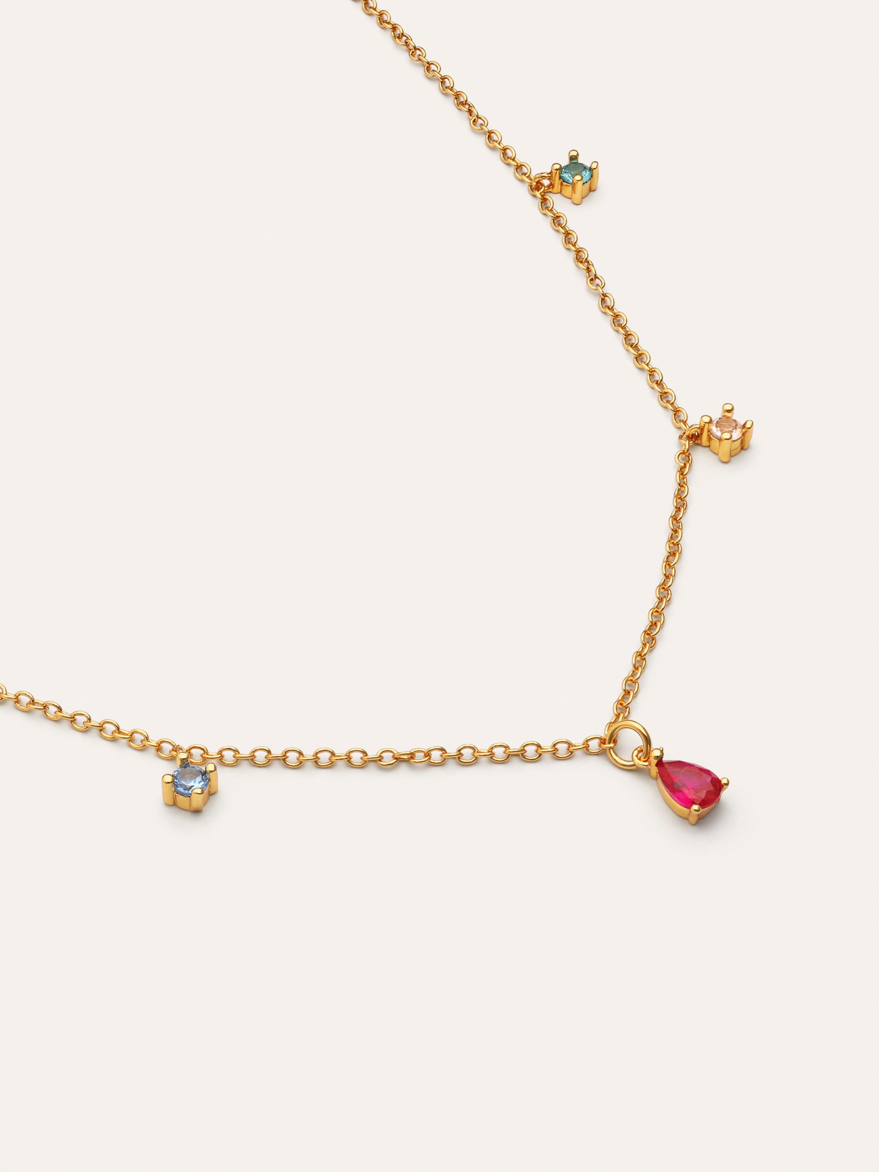 Cascade Colors Necklace, 18kt Gold-Plated
