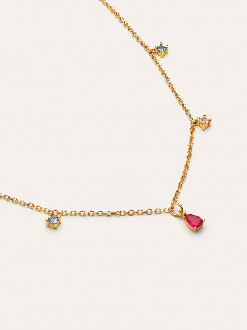 Cascade Colors Necklace, 18kt Gold-Plated