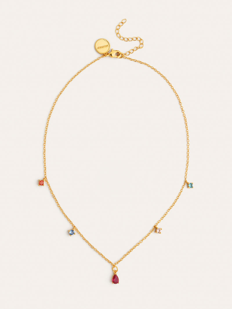 Cascade Colors Necklace, 18kt Gold-Plated