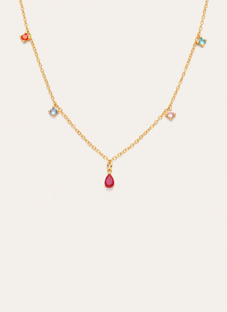 Cascade Colors Necklace, 18kt Gold-Plated