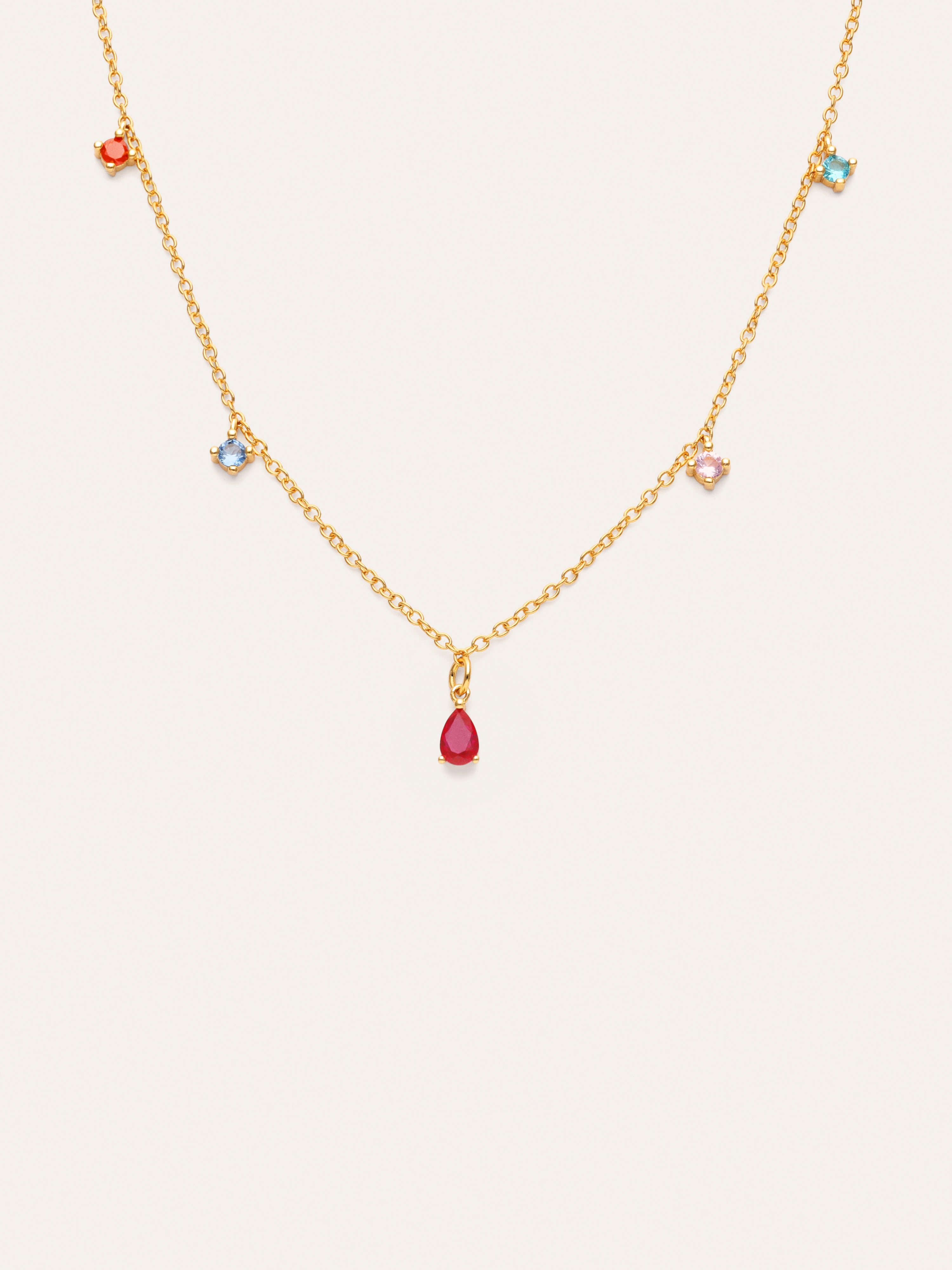 Cascade Colors Necklace, 18kt Gold-Plated