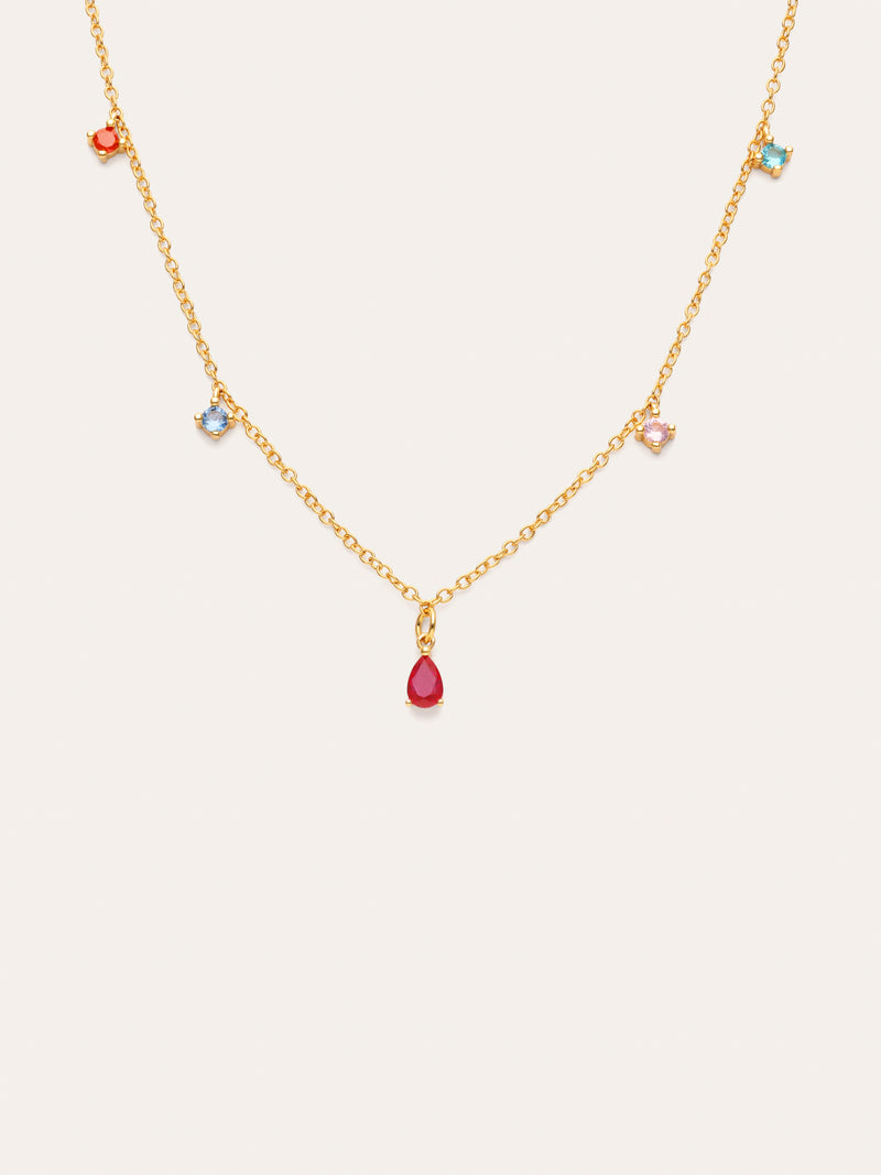 Cascade Colors Necklace, 18kt Gold-Plated