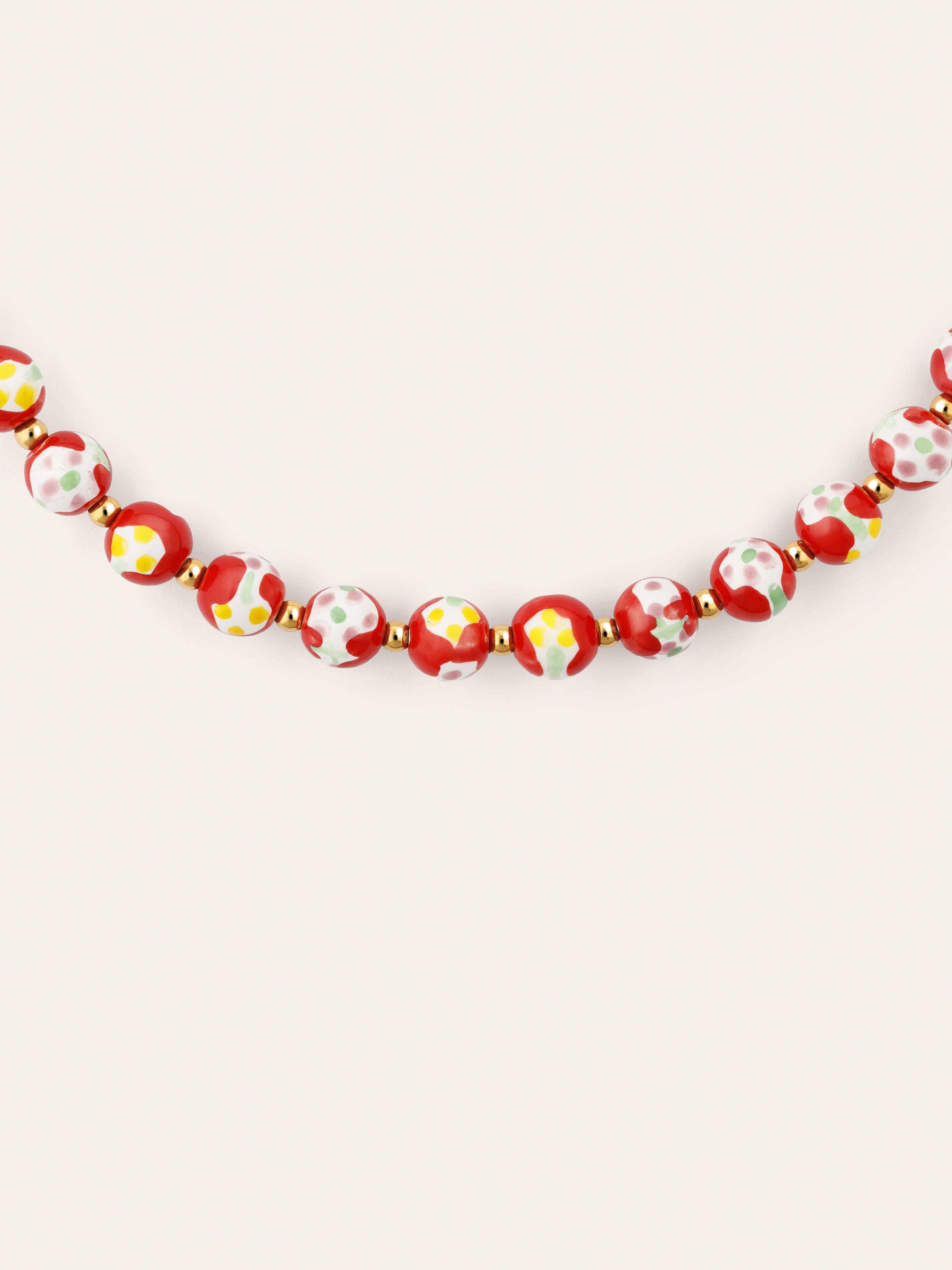 Collier Carmesí Acier Plaqué Or