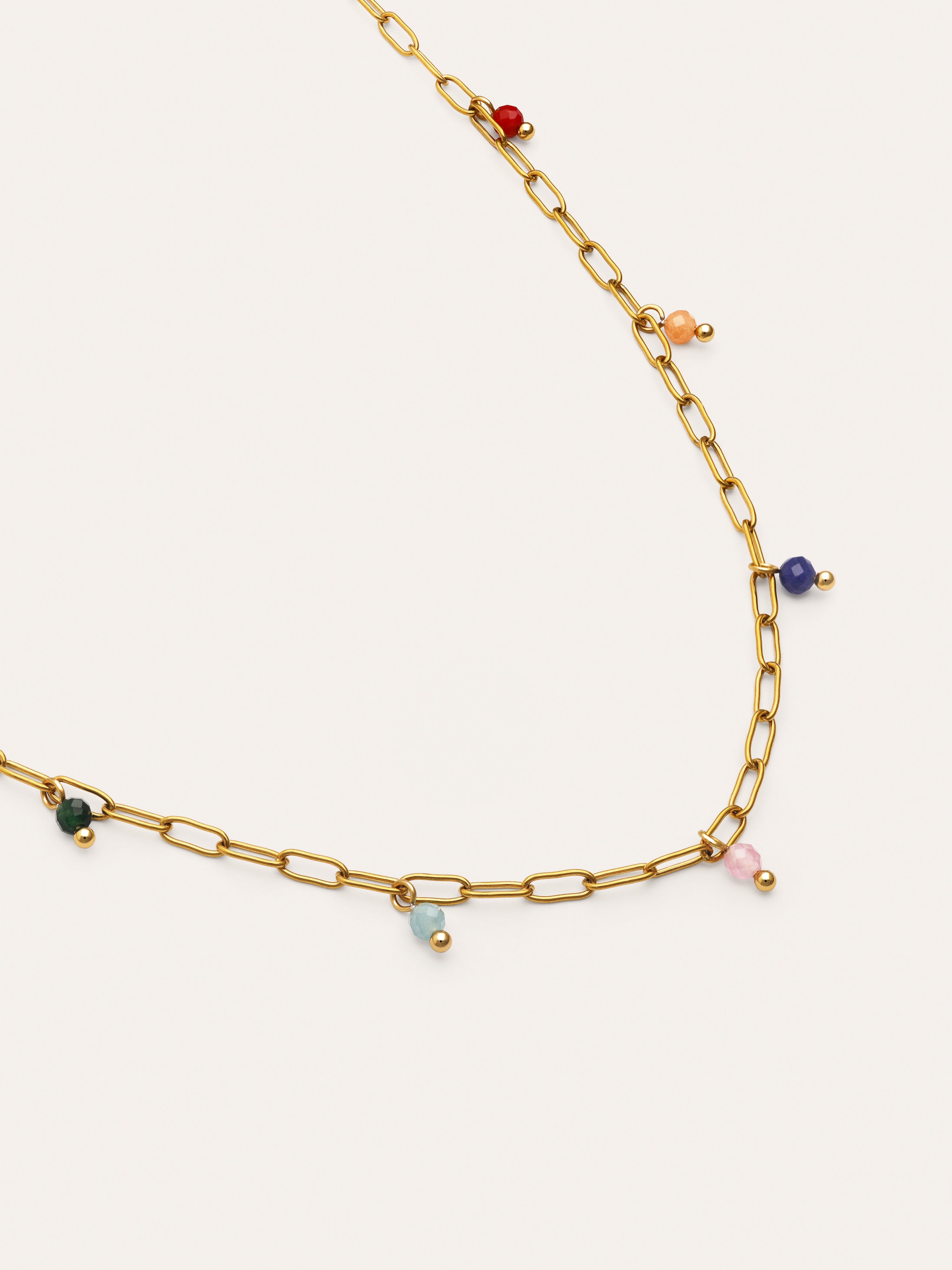 Ketting Chic Dancing Stones Staal Verguld in Goud