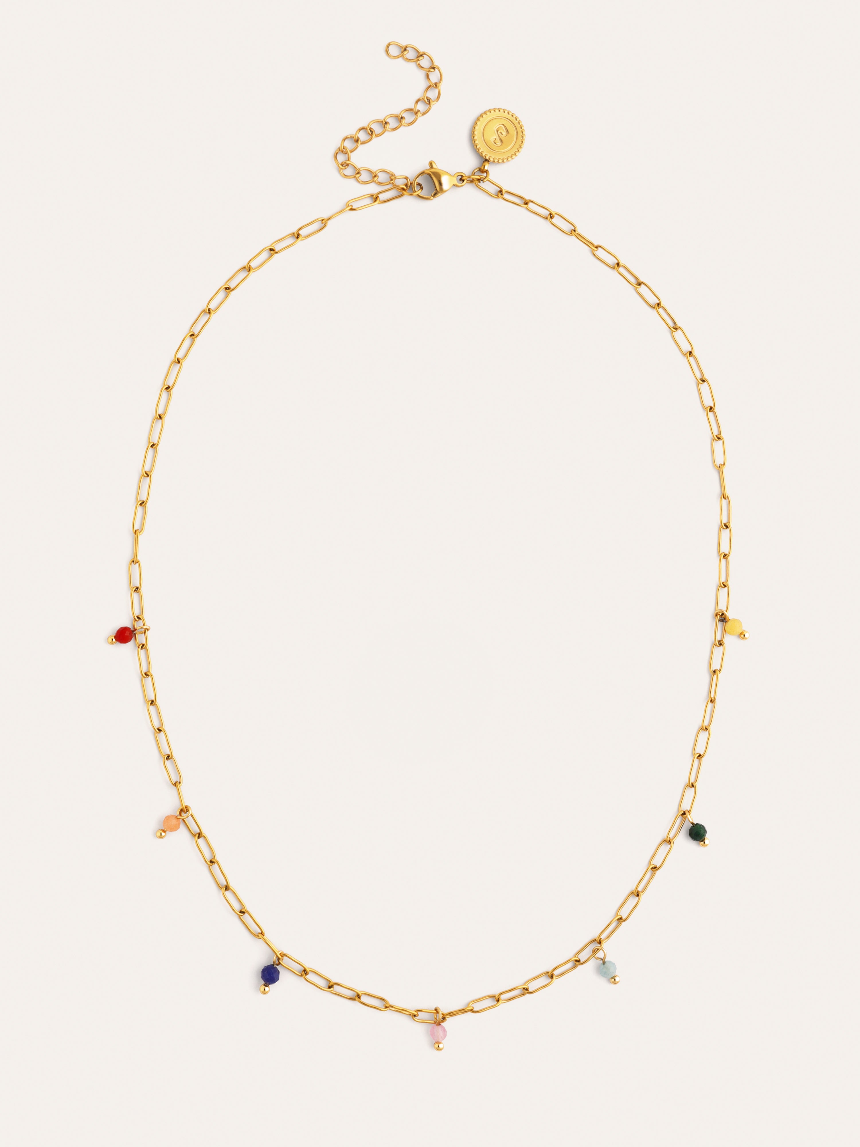 Ketting Chic Dancing Stones Staal Verguld in Goud