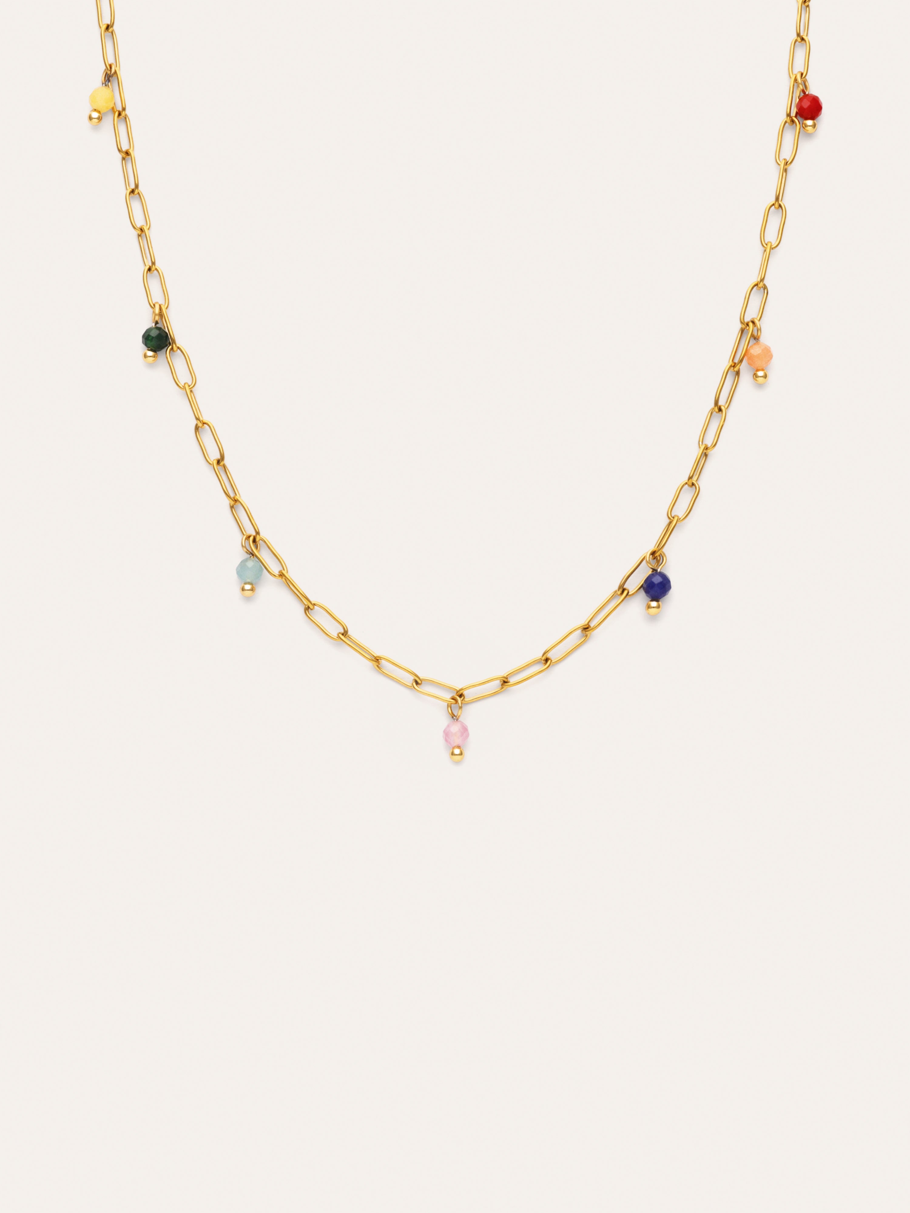 Ketting Chic Dancing Stones Staal Verguld in Goud
