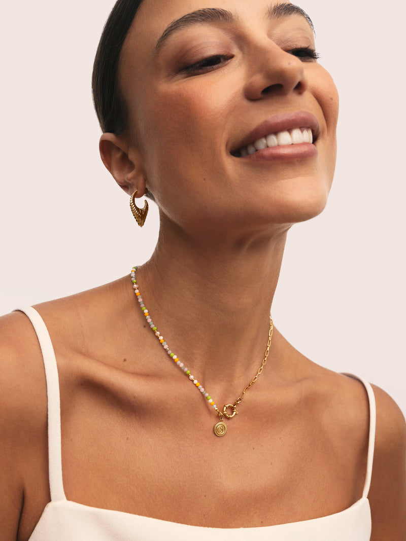 Collier Chic Nora Acier Plaqué Or
