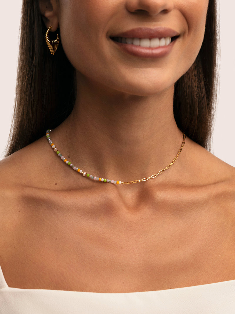 Collier Chic Nora Acier Plaqué Or