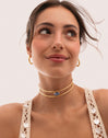 Kyanite Steel Gold-Plated Choker