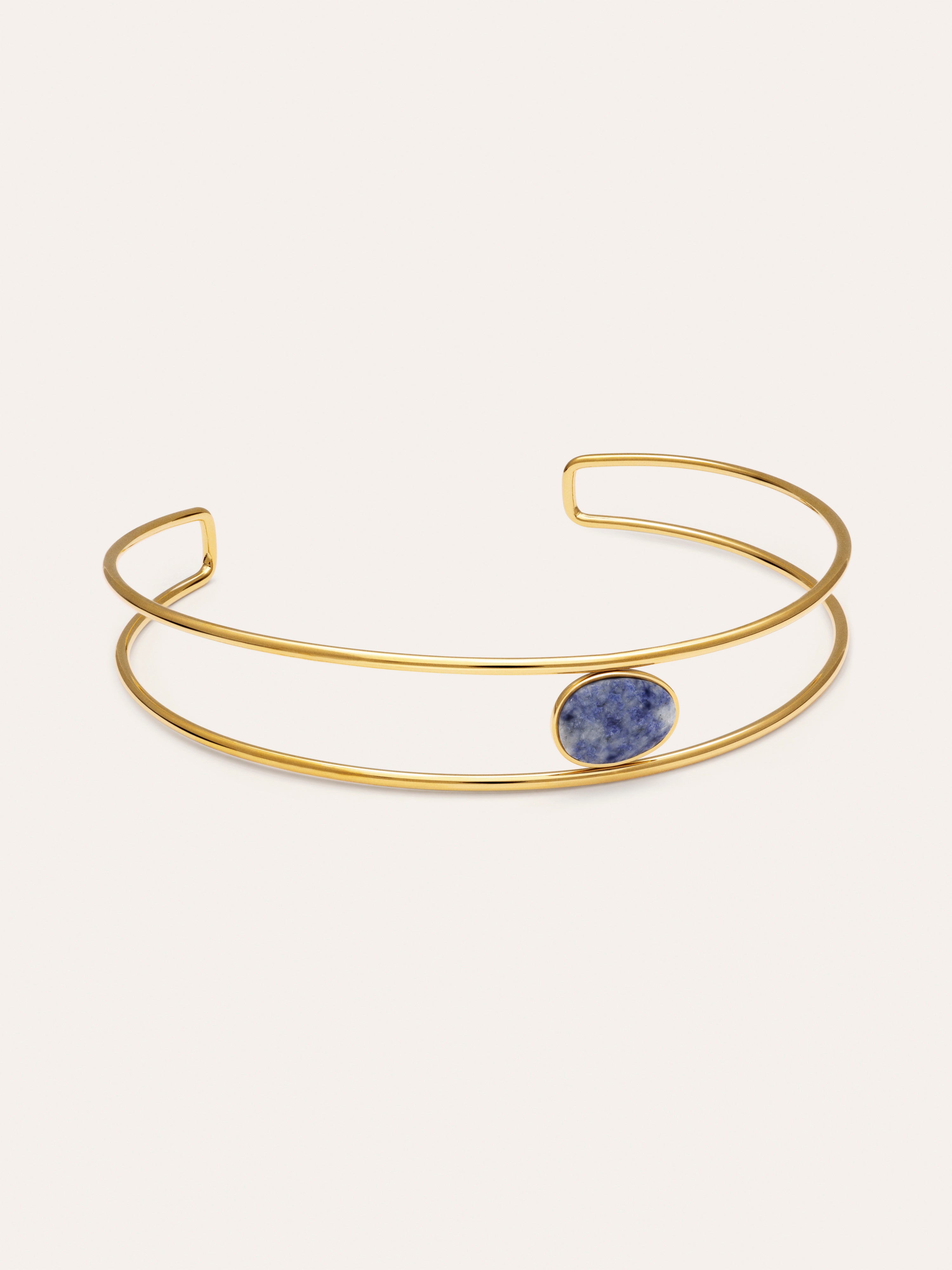 Kyanite Steel Gold-Plated Choker