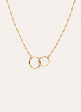 Collar Circles Twist Acero Baño Oro