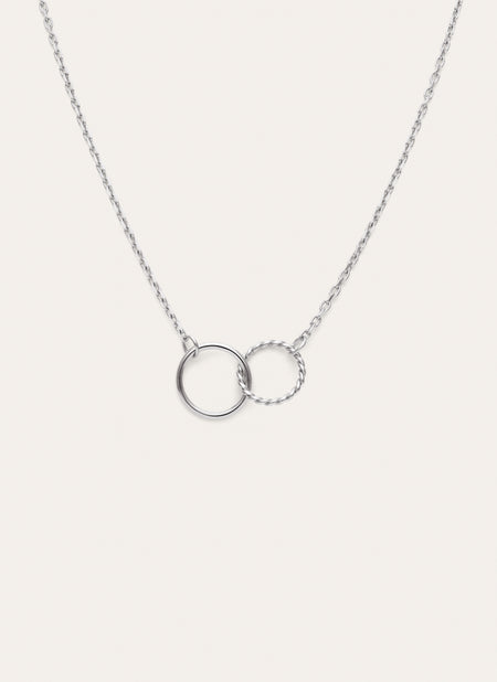 Necklace Circles Twist Steel