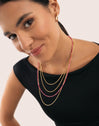 Collar Cleopatra Pink Acero Baño Oro