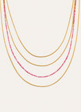 Collar Cleopatra Pink Acero Baño Oro
