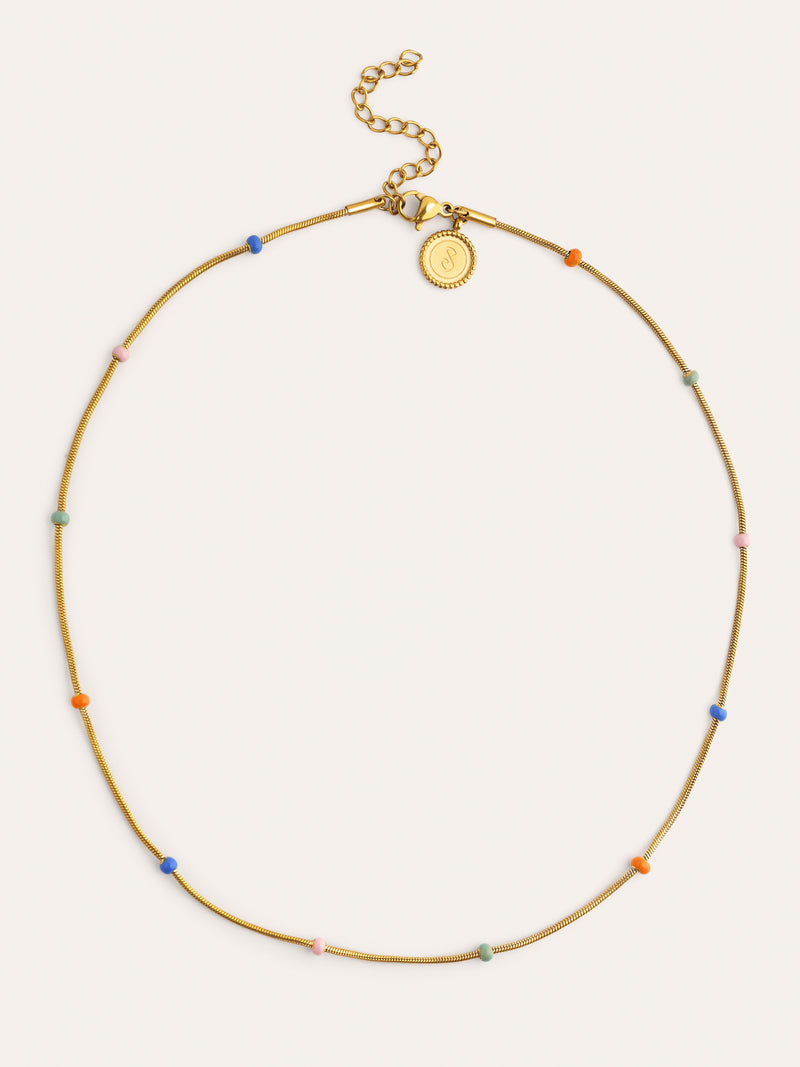 Collier Carla Enamel Acier Plaqué Or