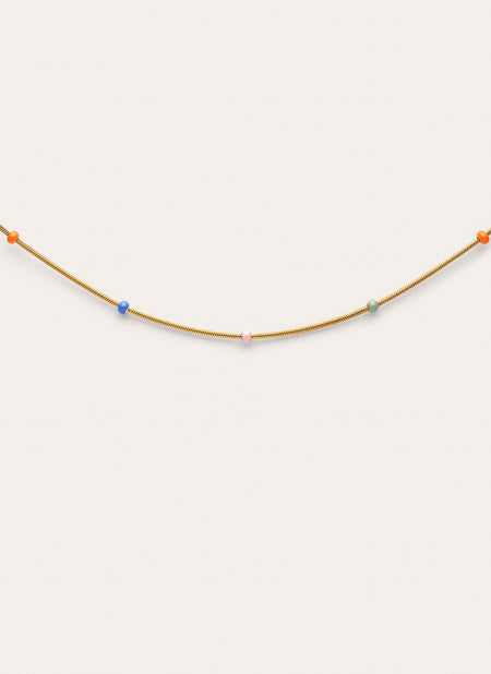 Collier Carla Enamel Acier Plaqué Or