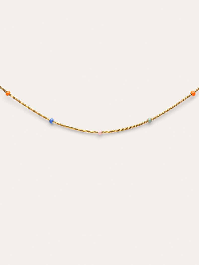 Collier Carla Enamel Acier Plaqué Or