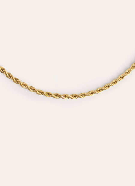 Collier Cord Acero Baño Oro