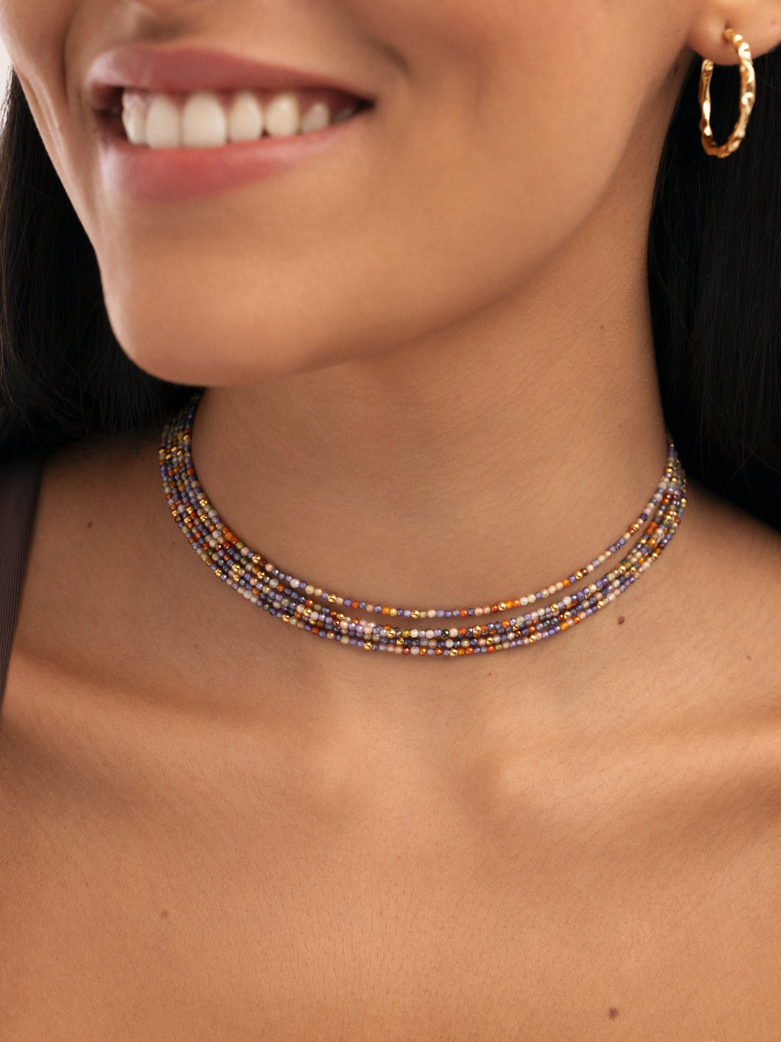 Crystals Cleopatra Stainless Steel Gold Choker