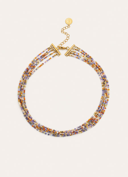 Crystals Cleopatra Stainless Steel Gold Choker