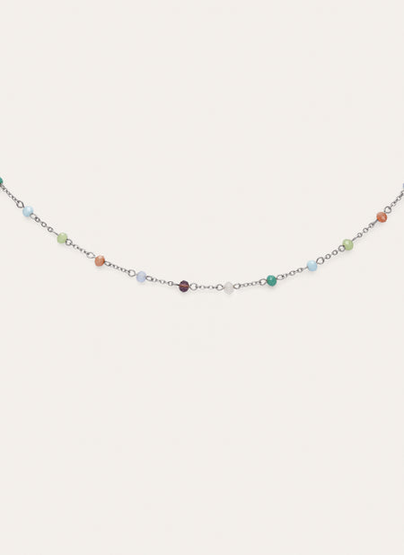 Collier Crystals Colors Acier
