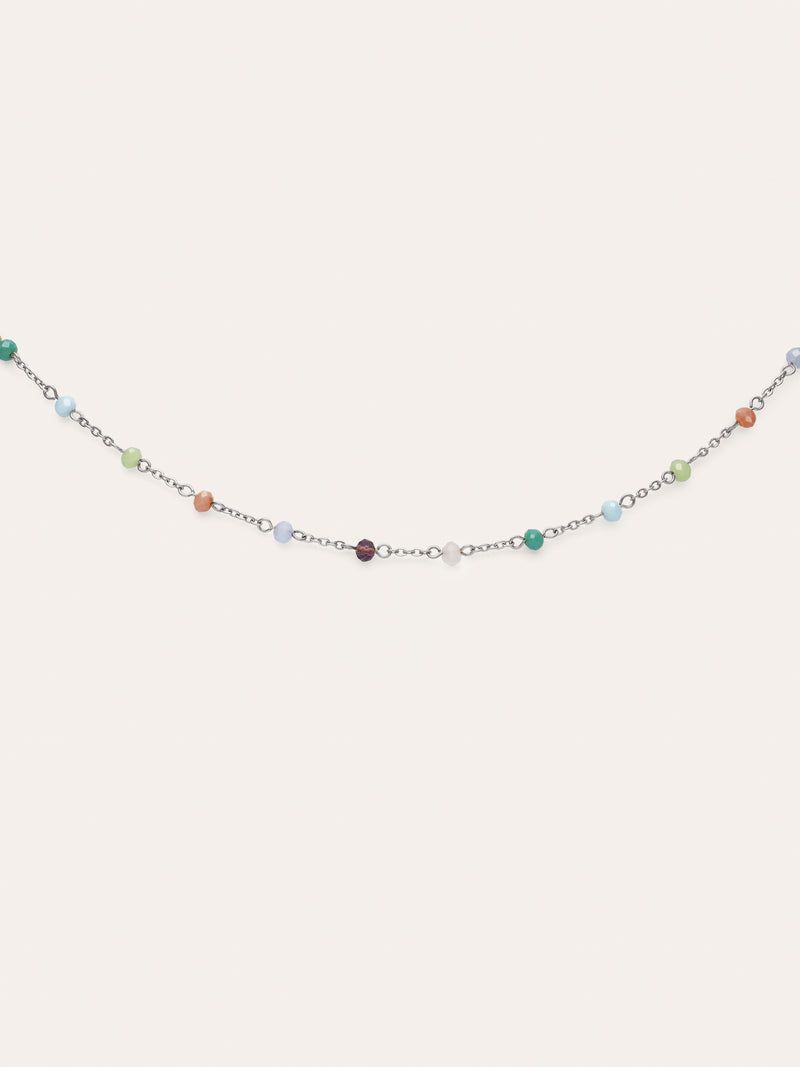Crystals Colors Stainless Steel Necklacace