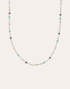 Crystals Colors Silver Necklace