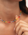 Collar Crystals Rainbow Acero Baño Oro