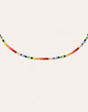 Collar Crystals Rainbow Acero Baño Oro