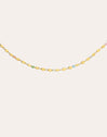 Collar Long Crystals Solar Acero Baño Oro