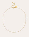 Collier Dots Enamel Blanc Acier Plaqué Or