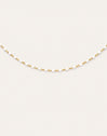 Collier Dots Enamel Blanc Acier Plaqué Or