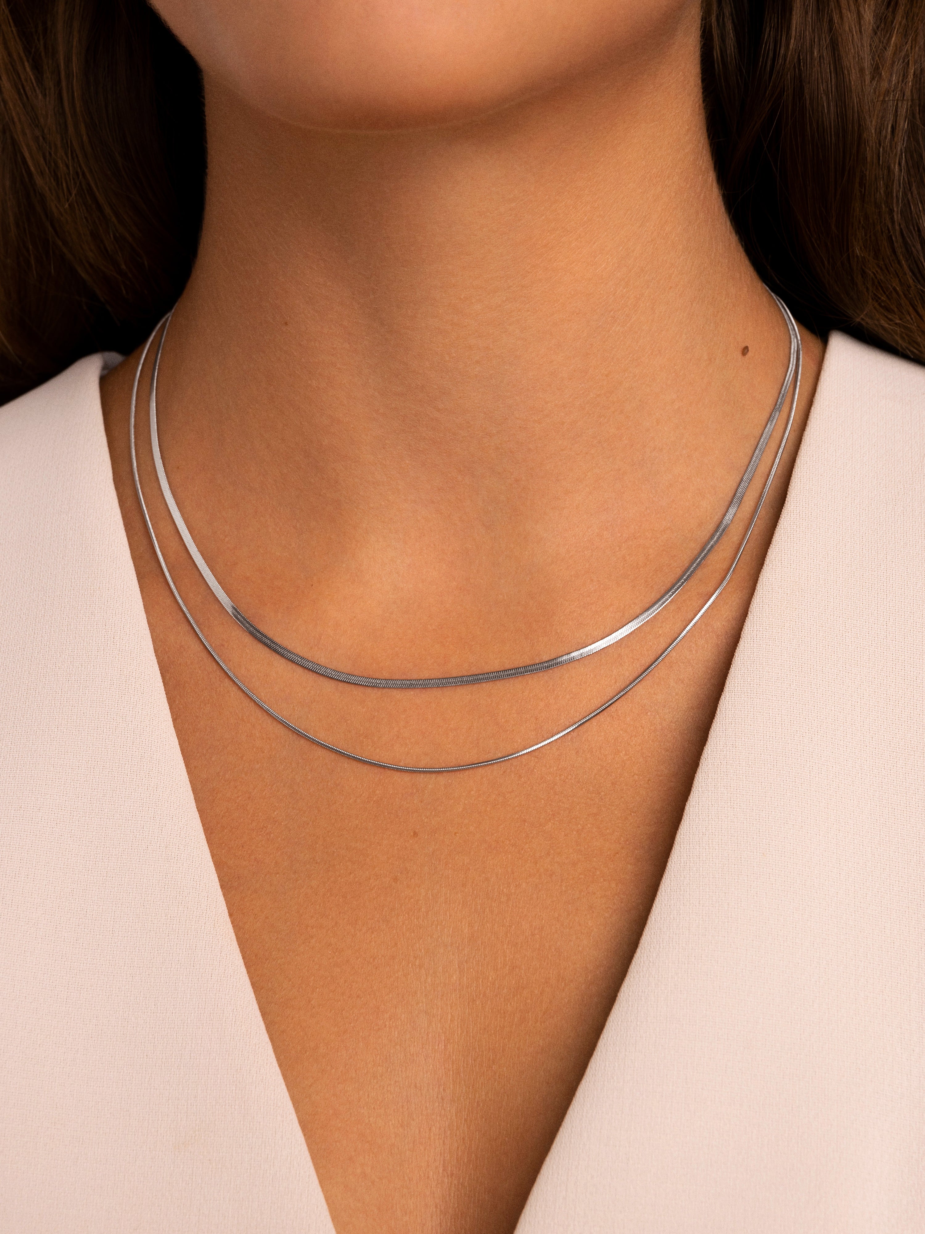 Double Lisse Tail Stainless Steel Necklace