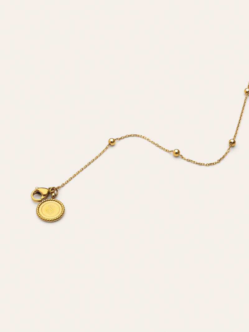 Collier Dots L Acier Plaqué Or