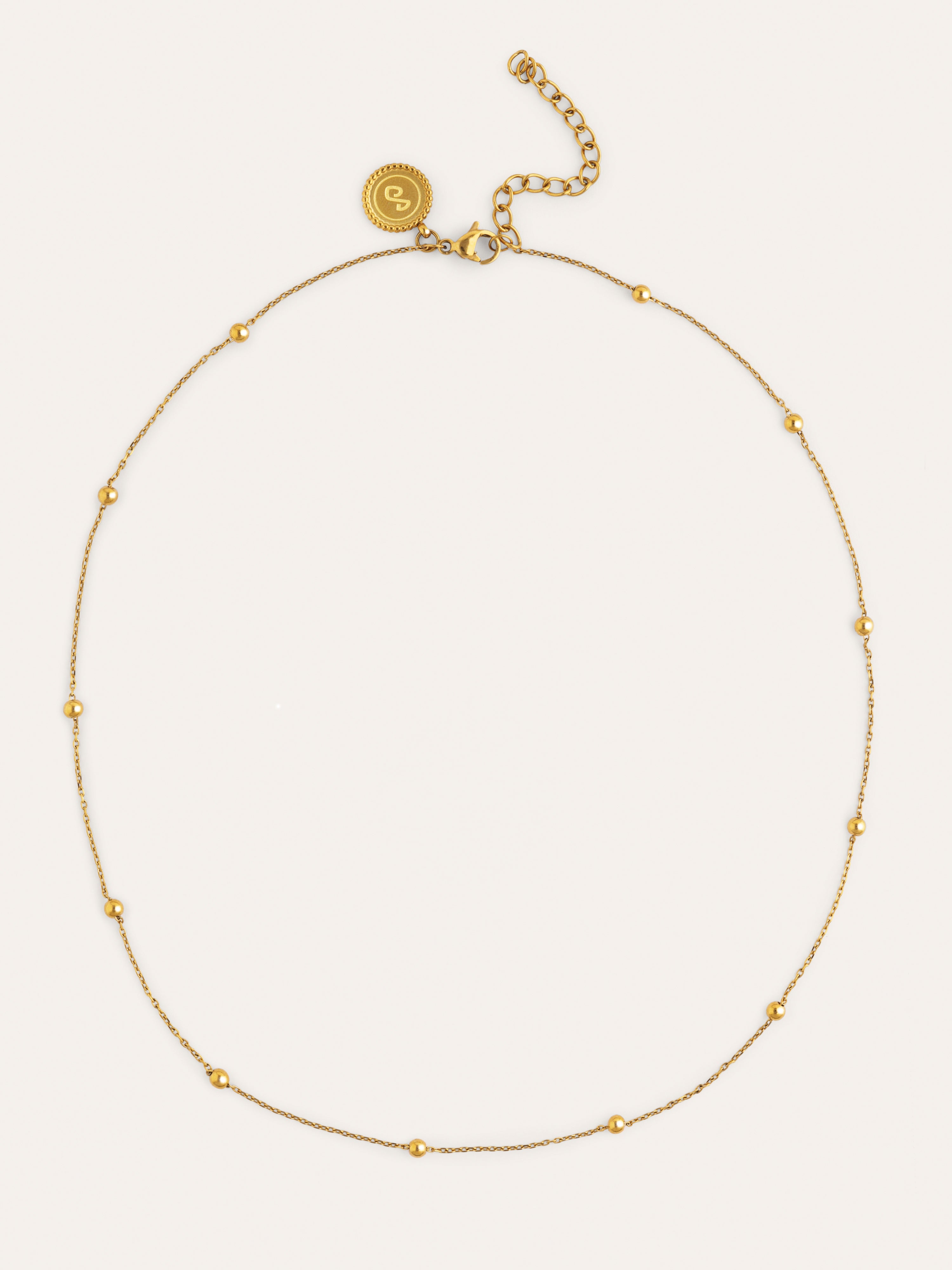 Collar Dots L Acero Baño Oro