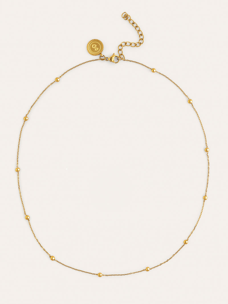 Collier Dots L Acier Plaqué Or