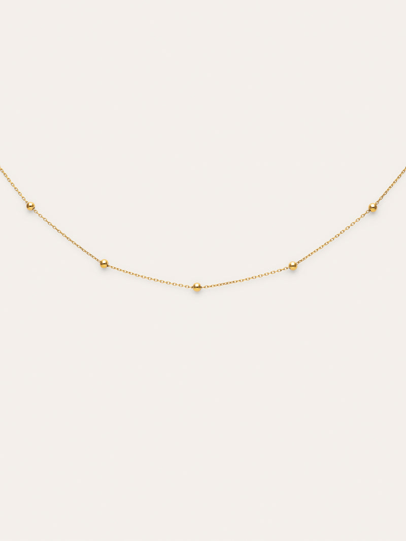 Collier Dots L Acier Plaqué Or