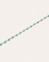 Collar Dots Turquoise Enamel Plata Baño Oro