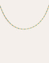 Dots Turquoise Enamel Gold Necklace 