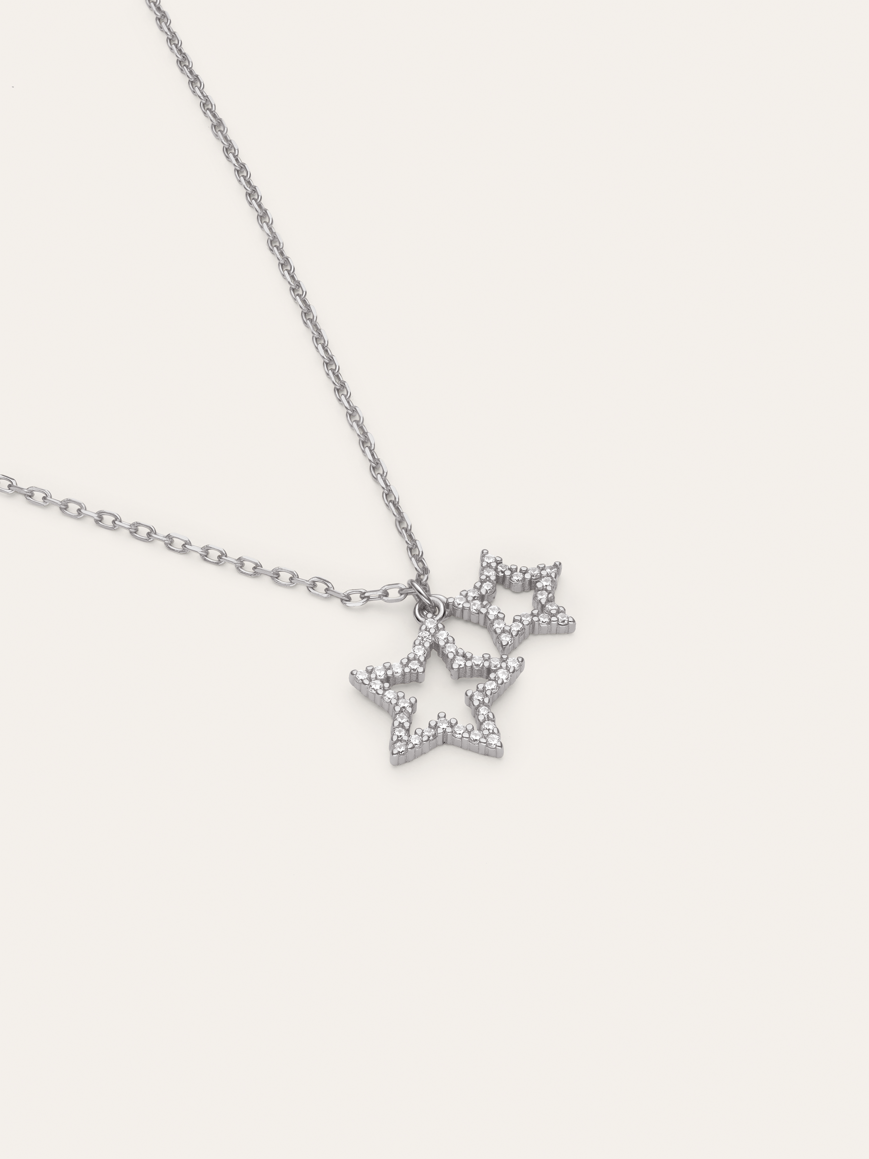 Collar Duo Stars Spark Plata