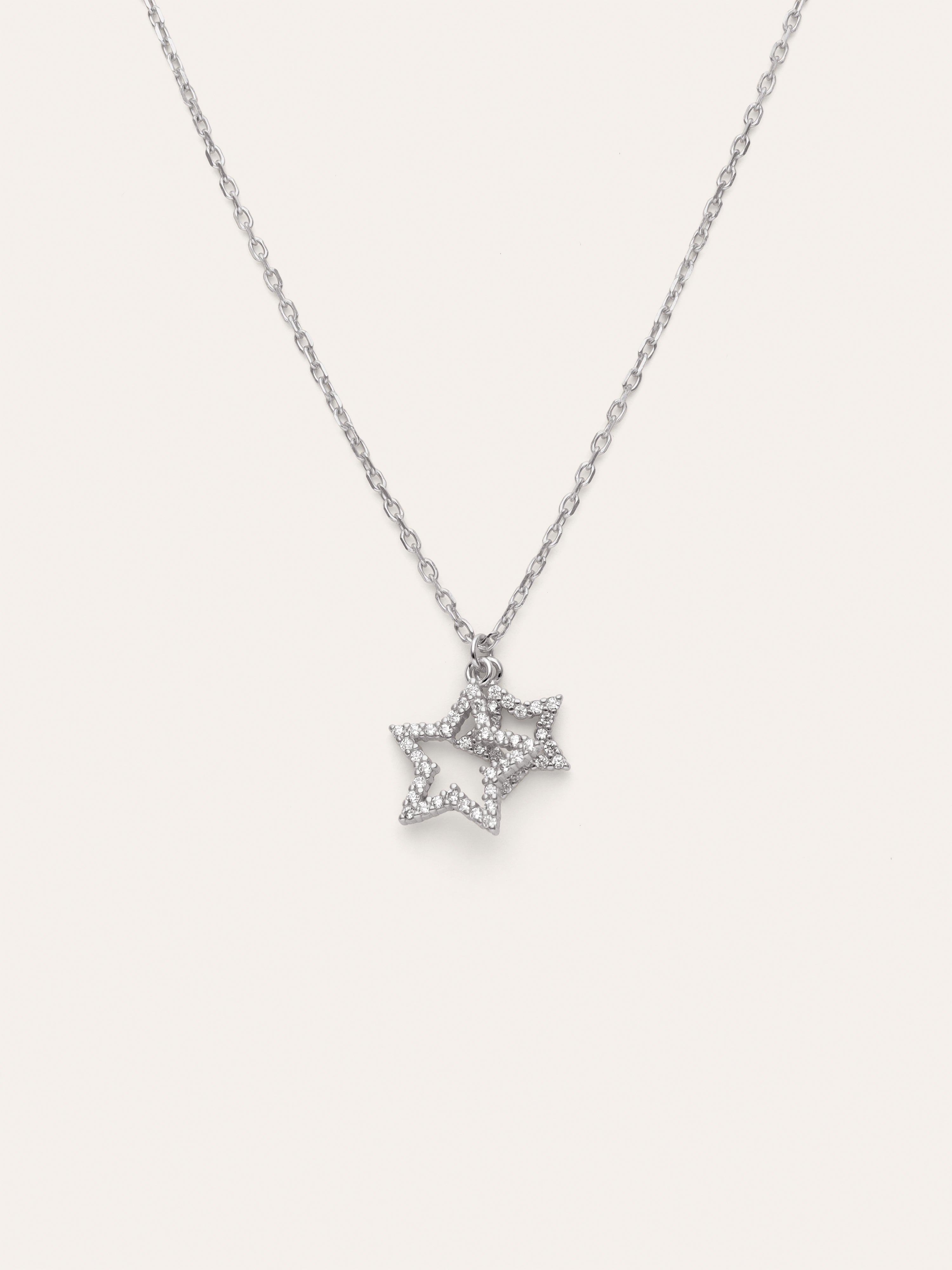Collar Duo Stars Spark Plata